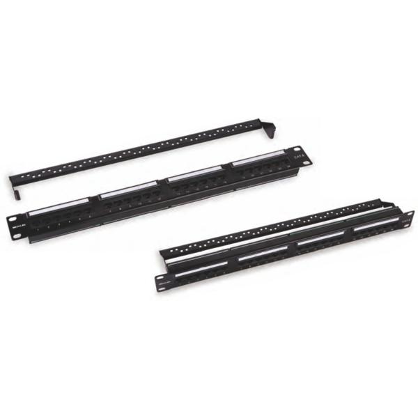 Cat5e/Cat6 Compatible Patch Panel with Dual IDC for 1U Rackmount Data Center Applications