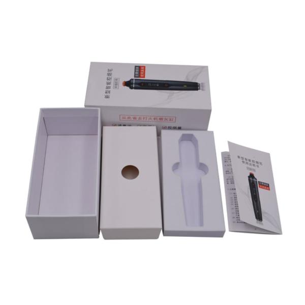 CMYK Pantone Cigarette Packaging Box Rigid Cardboard Calendaring For Electronics