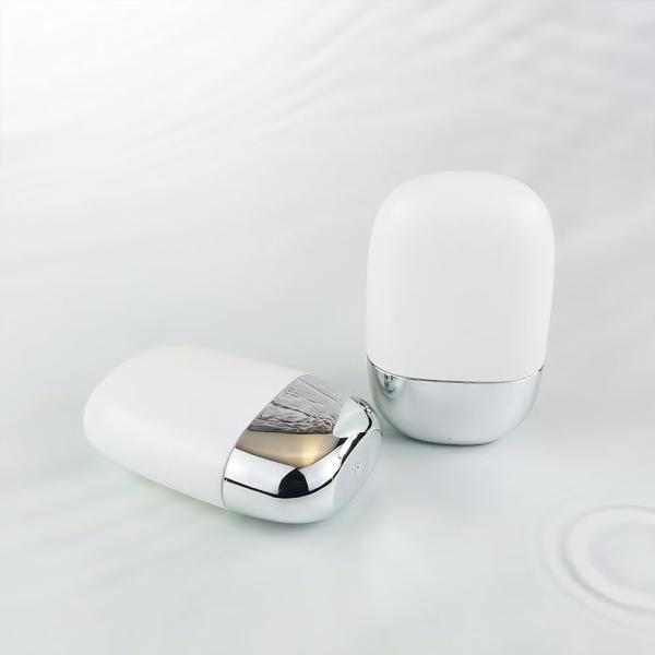 Wholesale Plastic PP Sunscreen Cream Bottle with Silver Double Shell Cap in 30g and 50g Sizes