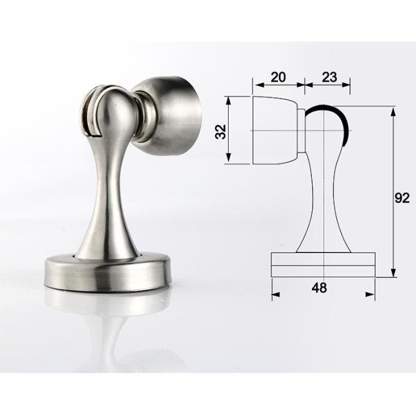 Stainless Steel Magnetic Door Stop Holder Latch Hardware Floor Mounting