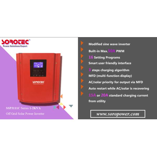 1-2kva Modified Sine Wave output Solar Power Inverter Optional Input Voltage Range