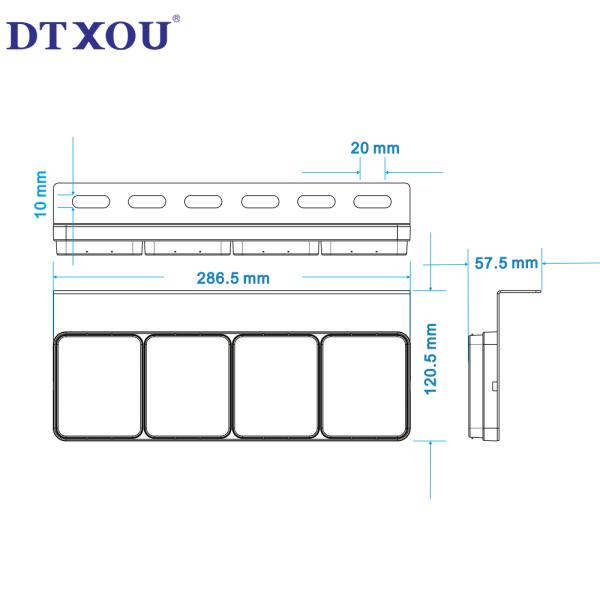 4-hole LED truck tail light Rear Tail Stop Light Indicator Lamp E-mark For Trailer Truck Utes Caravan Lorry Van