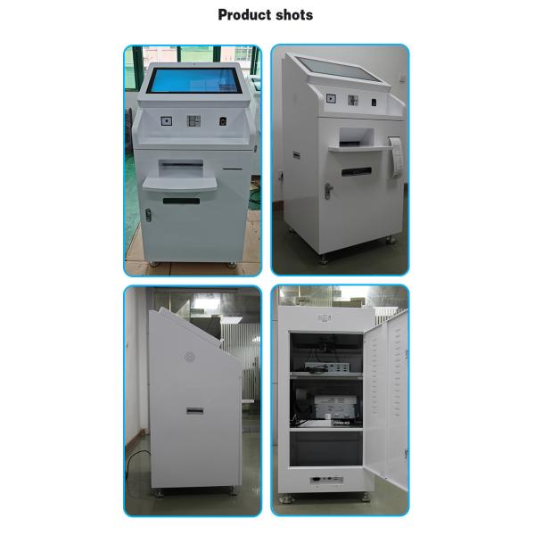 Automatic Self Service Banking Kiosk with 32" Touch Screen A4 Paper Thermal Printer and QR Code Scanner