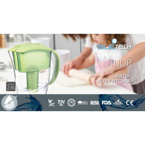 Customized Alkaline Bluetech Water Filter Pitcher CE Approved Serviceable