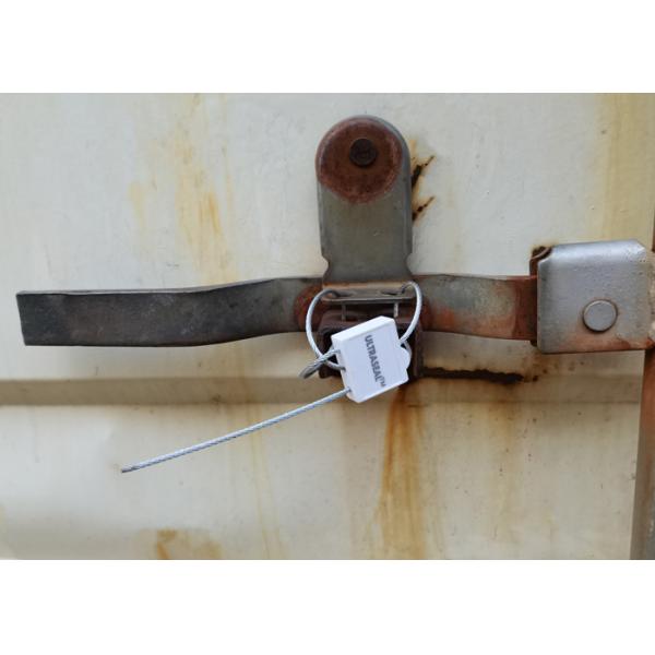 400mm Exposed Cable Length 2.0mm Diameter Pull Tight Locking Mechanism Orange Plastic Security Cable Seal