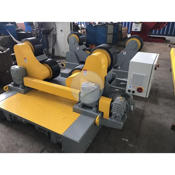 Stainless Steel Material Tanks, 80T Capacity Self Aligning Welding Rotator With PU Wheels