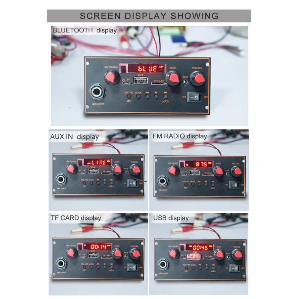 2x10W Bluetooth 5.0 Stereo Motherboard with MP3 Decoder and FM Radio Function