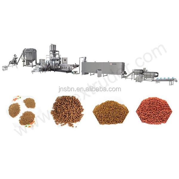 Dry Wet Type Floating Animal Feed Processing Equipment / Fish Feed Machine 1-5T/H