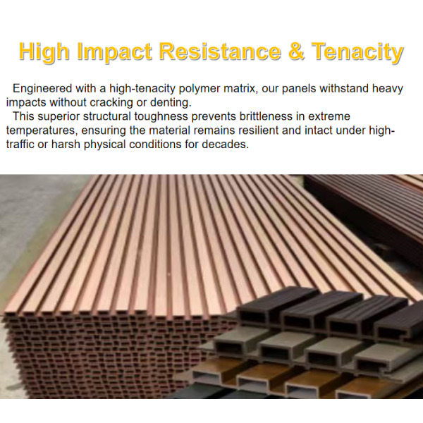 Premium Coextruded WPC Fluted Cladding Anti Scratch Wall Board