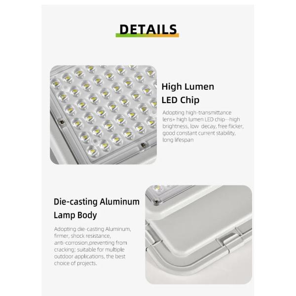 Remote Control Solar LED Street Light High Efficiency Solar Street Light With Motion Sensor