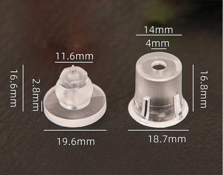 Clear Finish Invisible PC Plastic Nail Fasteners For Billboard Fixed Support Feet