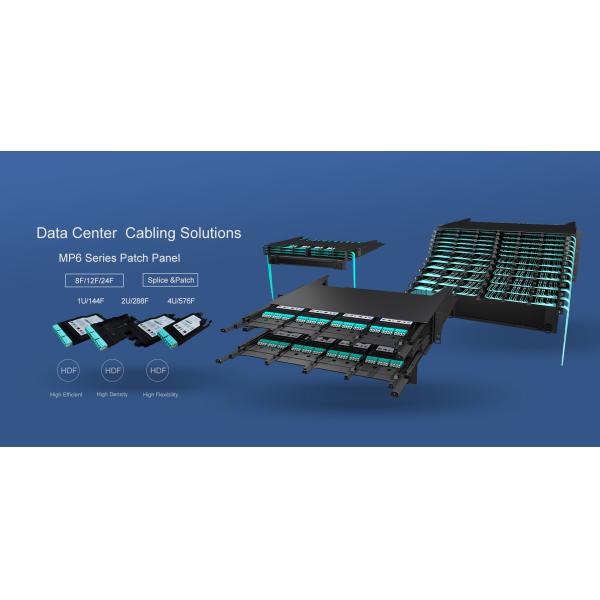 MTP LC Fiber Patch Panel Laminated Steel With 12x12F MPO