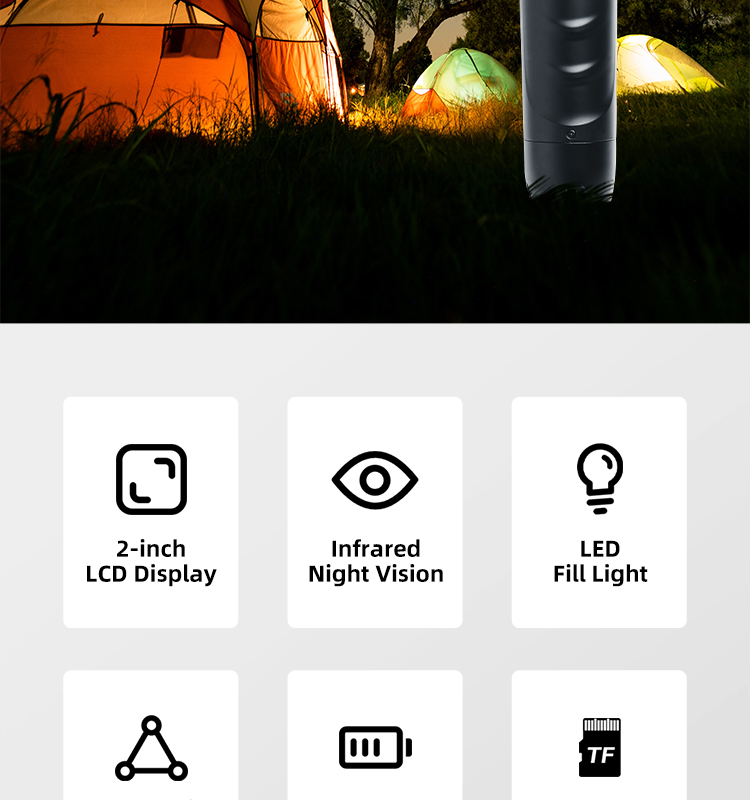 Camera Flashlight, Flashlight Recorder Camera 2.7K HD Flashlight Inspection Recorder for Inspections