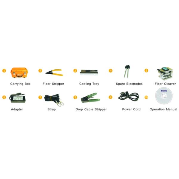 Handheld Fusion Splicing Machine with 8s Splicing Time 5800mAh Battery and 40 Groups Splicing Program