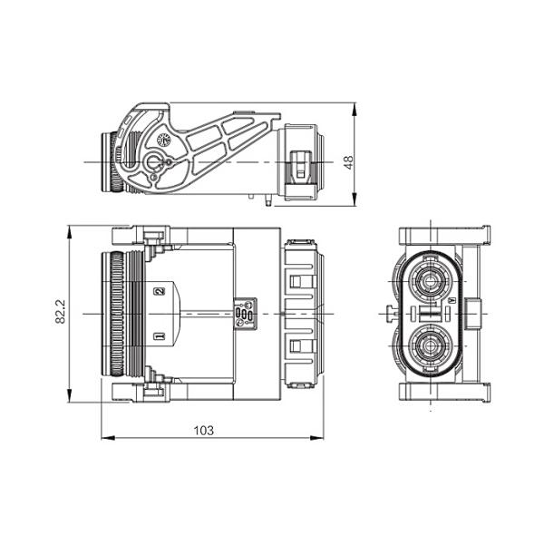 150A EV Battery Connector IP6K9K Electric Plug Socket Secondary Lock Function