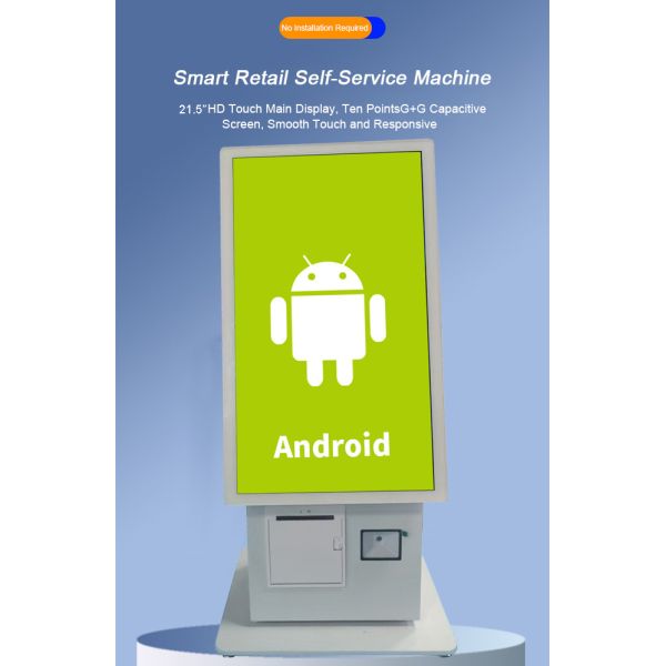 21.5 Inch Full HD Touch Screen Desktop Android Restaurant Tablet Ordering Self Service Payment Kiosk Cash Register