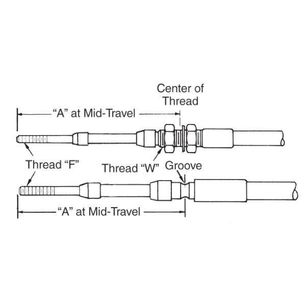High Performance Clutch Control Cable For Trucks / Buses / Boat / Farm Tractor