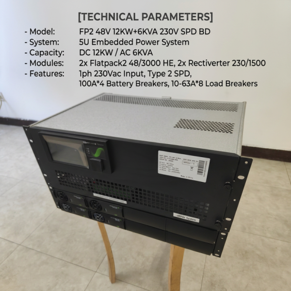 Eltek Rectiverter Power System 12KW DC 6KVA AC Smartpack2 Touch Control