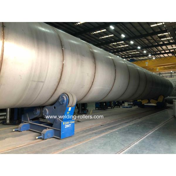 200 Ton Selfing Aligning Welding Pipe Rollers Heavy Duty With PU Wheels