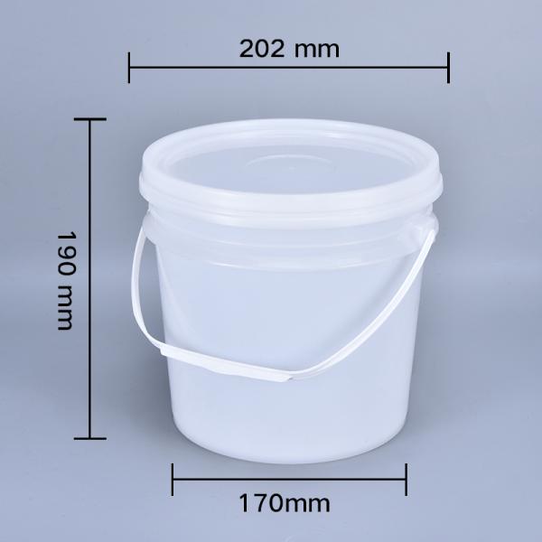 Water Round Transparent PP Plastic Pail Buckets Packaging With Lids