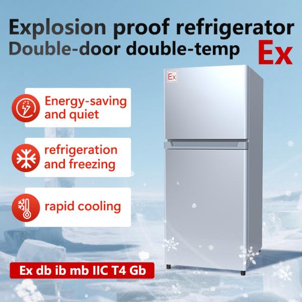 Explosion Proof Refrigerator Double Door Dual Temperature Laboratory Chemical Storage Refrigerator