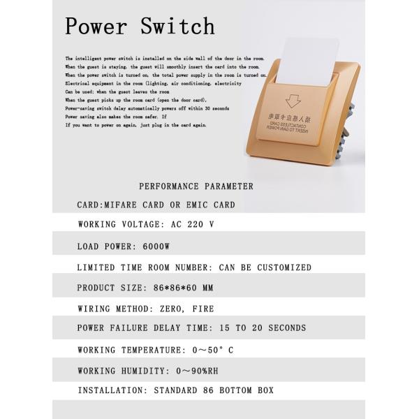 Golden Hotel Security Door Locks With Card Reader Long Battery Life Span