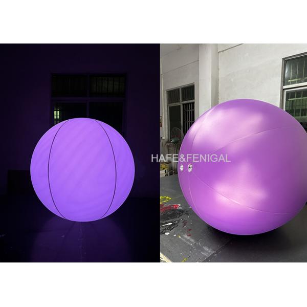 1m Purple Fully Sprayed Interactive LED Luminous Balloon For Concerts Music Festivals