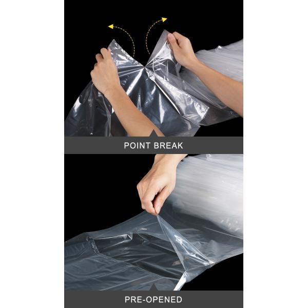 Thickness 0.03mm LDPE Plastic Fan Folded Pre Opened Bags
