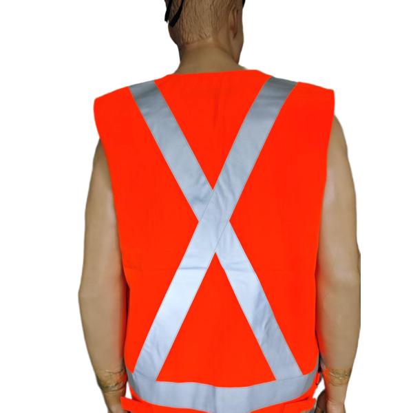 High Visibility Reflective Safety Vest Fluorescent Orange