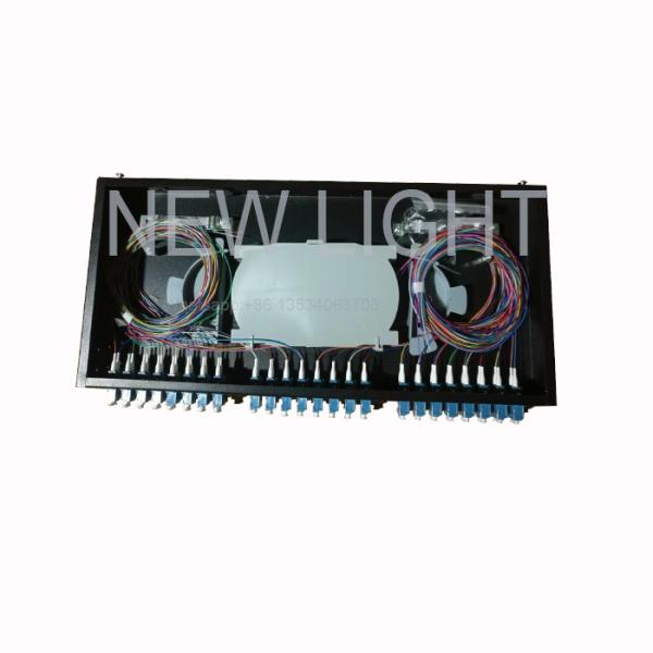 19 Inch Rack Mounted 24 Core Fiber Optic Patch Panel for Data Center and Telecommunication