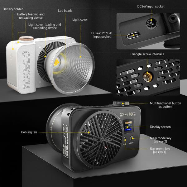 Mini pocket-sized cob fill light with many types, suitable for outdoor photography fill light