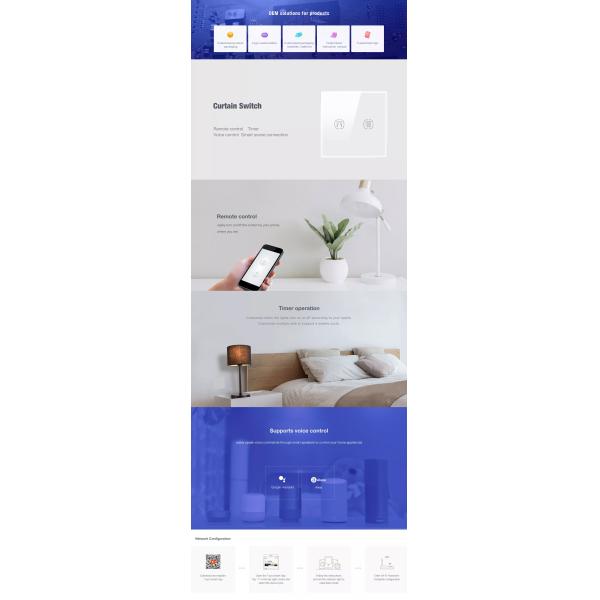 Glomarket Intelligent Curtain Controller Tuya Smart Switch Curtain Timing Countdown Custom Scene App Control Smart Home