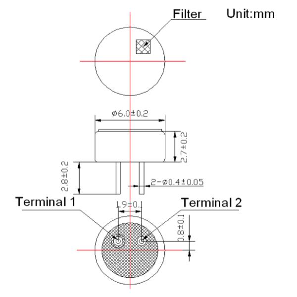 Omni Directional Passive Electronic Components 6027 Electret Condenser Microphone 6*2.7mm