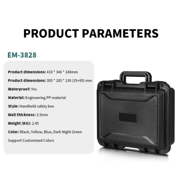 IP67 Waterproof Custom Tool Box with Spacious Interior Design and Removable Sponge Layers for Lightweight Storage