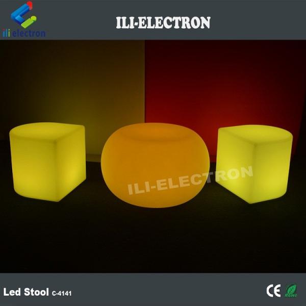 shining rechargeable plastic led light up chairs