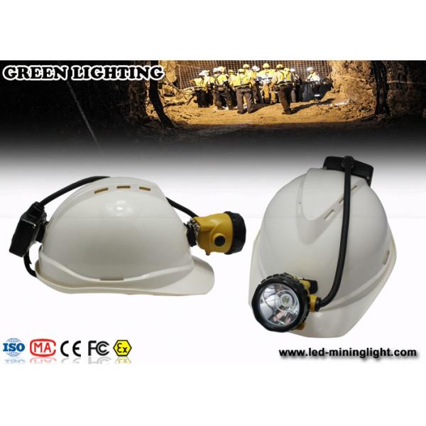 28000 Lux 3W IP68 Waterproof Mining Cap Lights with Warning Light Battery Box