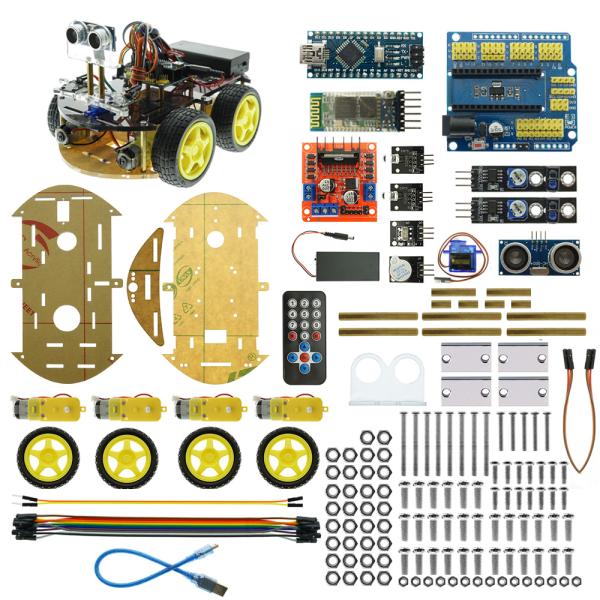 Nano V3.0 Arduino Based Robot Intelligent Bluetooth Tracking / Obstacle Avoidance