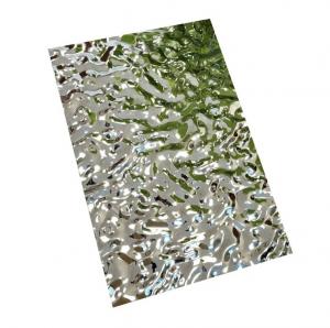 Quality 304 stainless steel pvd metal textured sheet silver Small water ripple stainless steel sheet for sale