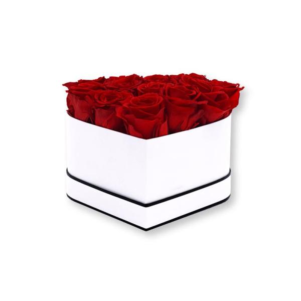 PET Window Cardboard Flower Boxes CMYK Heart Gift Boxes