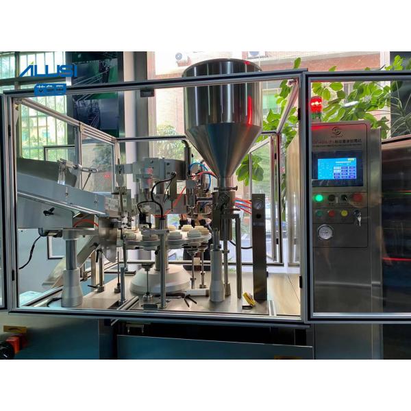 Cosmetic Cream Toothpaste Soft Laminate Plastic Small Automatic Tube Filling Sealing Machine