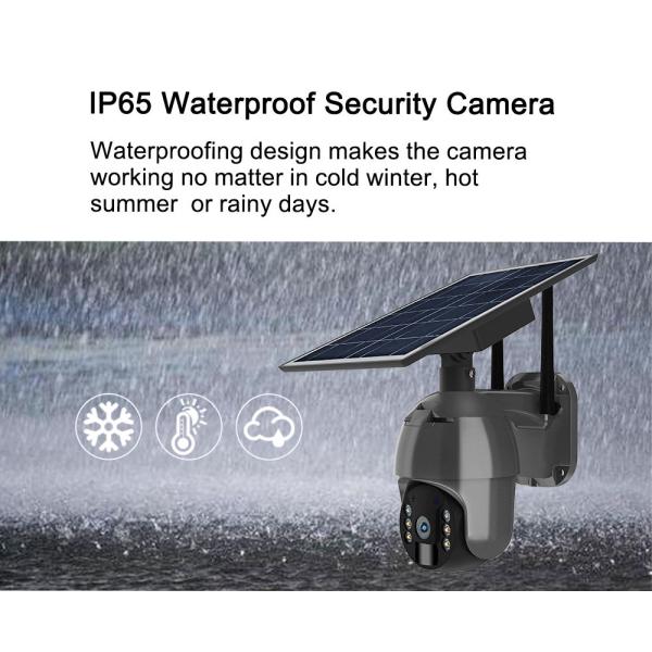 2K 4MP 8W Solar Panel CCTV Camera Rechargeable Battery Camera H.265