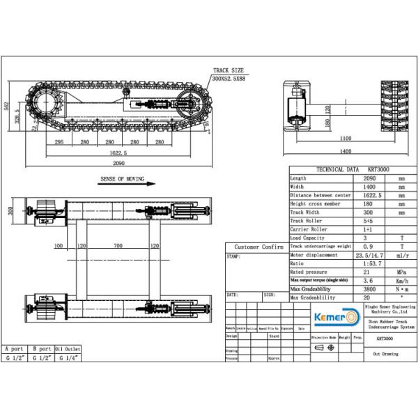 Long-lasting Durability Rubber Track Undercarriage with Angle