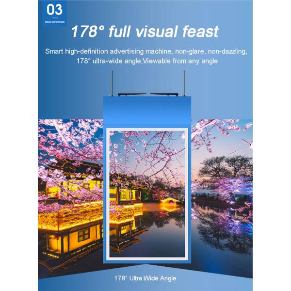 1500nits Innovative Lcd Screen Window High Brightness For Retail Stores Android 11 Operating