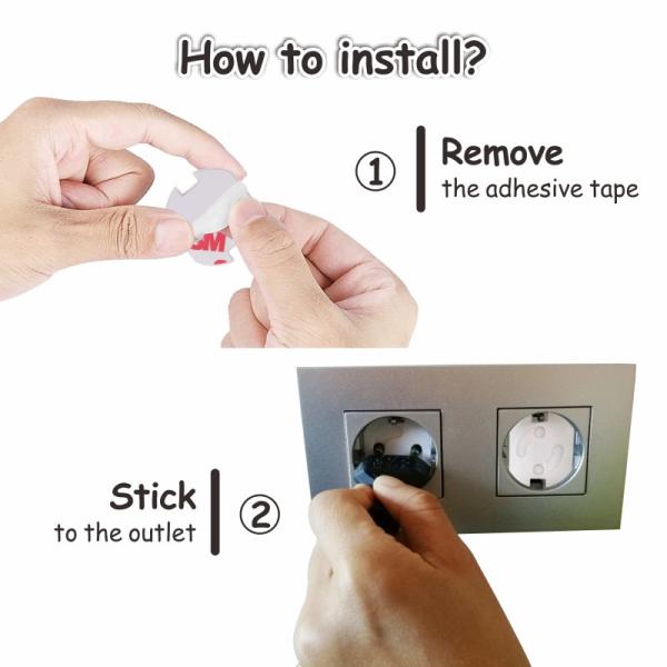 Prodigy EU Standard Rotatable Electric Protective White Outlet Plug Covers For Child Protection