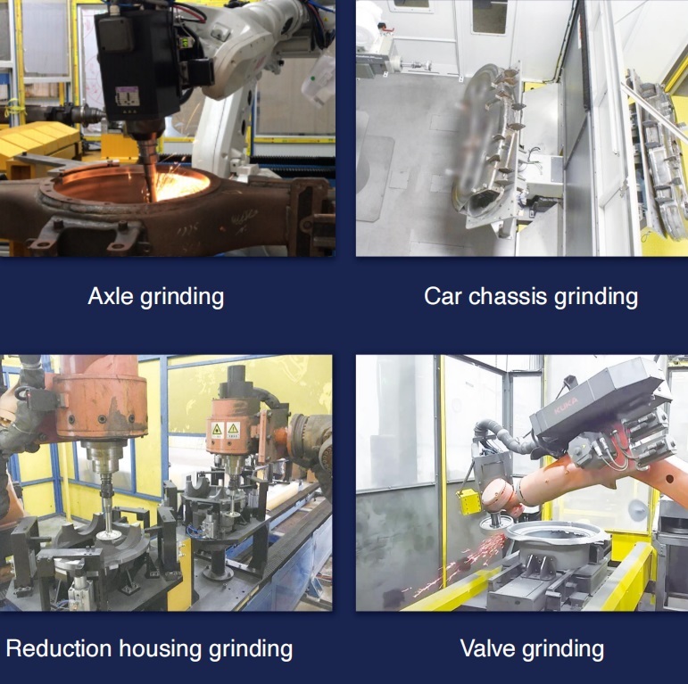 Robotic Abrasive Brushing System Metal Casting Workpiece Deburring Finishing Cell