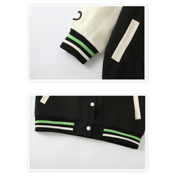 Aged 4-16 Childrens Spring Clothes Girls Patchwork Printed Baseball Jacket