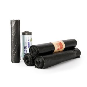 Quality Black 55 Gallon 15um LDPE Garbage Bags Biodegradable Custom Size for sale