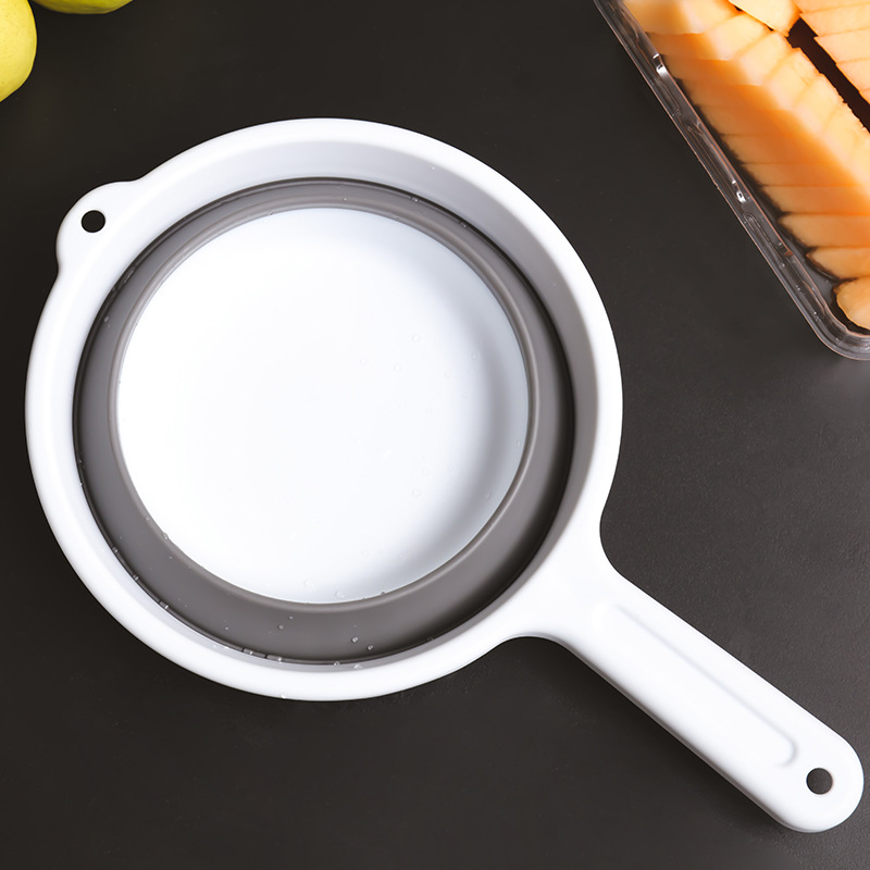 Creative Kitchen Bath Fruit Storage Kitchen Tool and Bath Ladle Long-Handled Collapsible Ladle for Drain Water