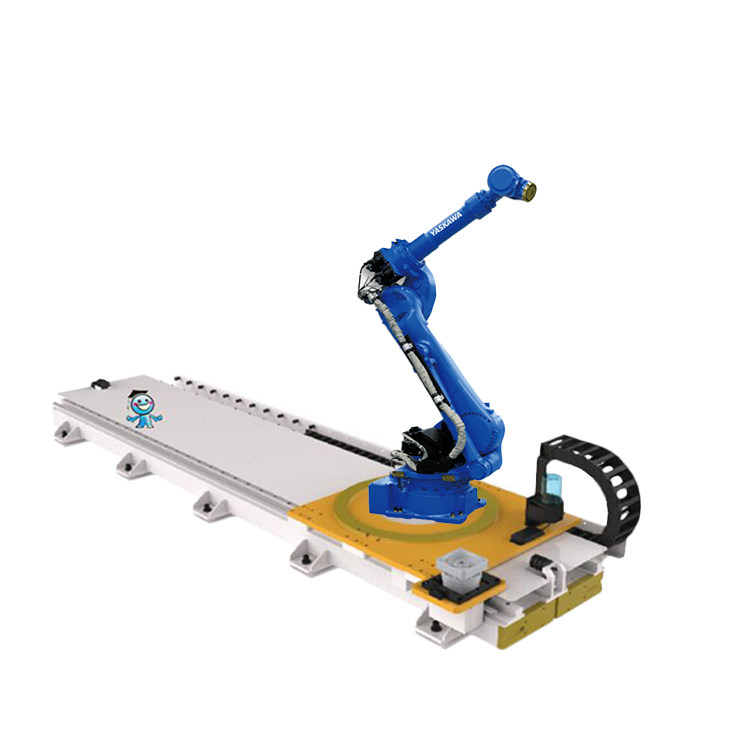 Automatic Handling and Palletizing Workstation Robot Guide Rail+Yaskawa Robot