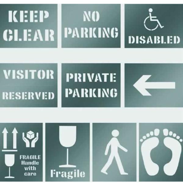 PVC Custom Letter Stencil Message for Public Place Black